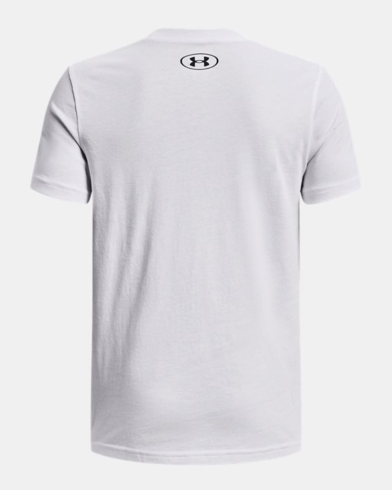 Boys' UA Baseball Logo Short Sleeve, White, pdpMainDesktop image number 1